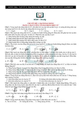 20 câu hỏi trắc nghiệm về Mạch dao động điện từ Vật lí lớp 12